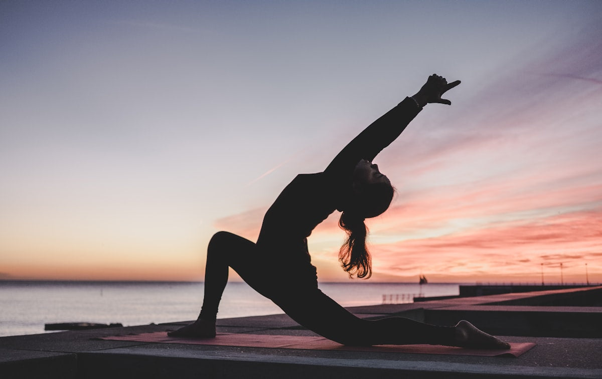 Non-slip yoga mat for yoga and pilates